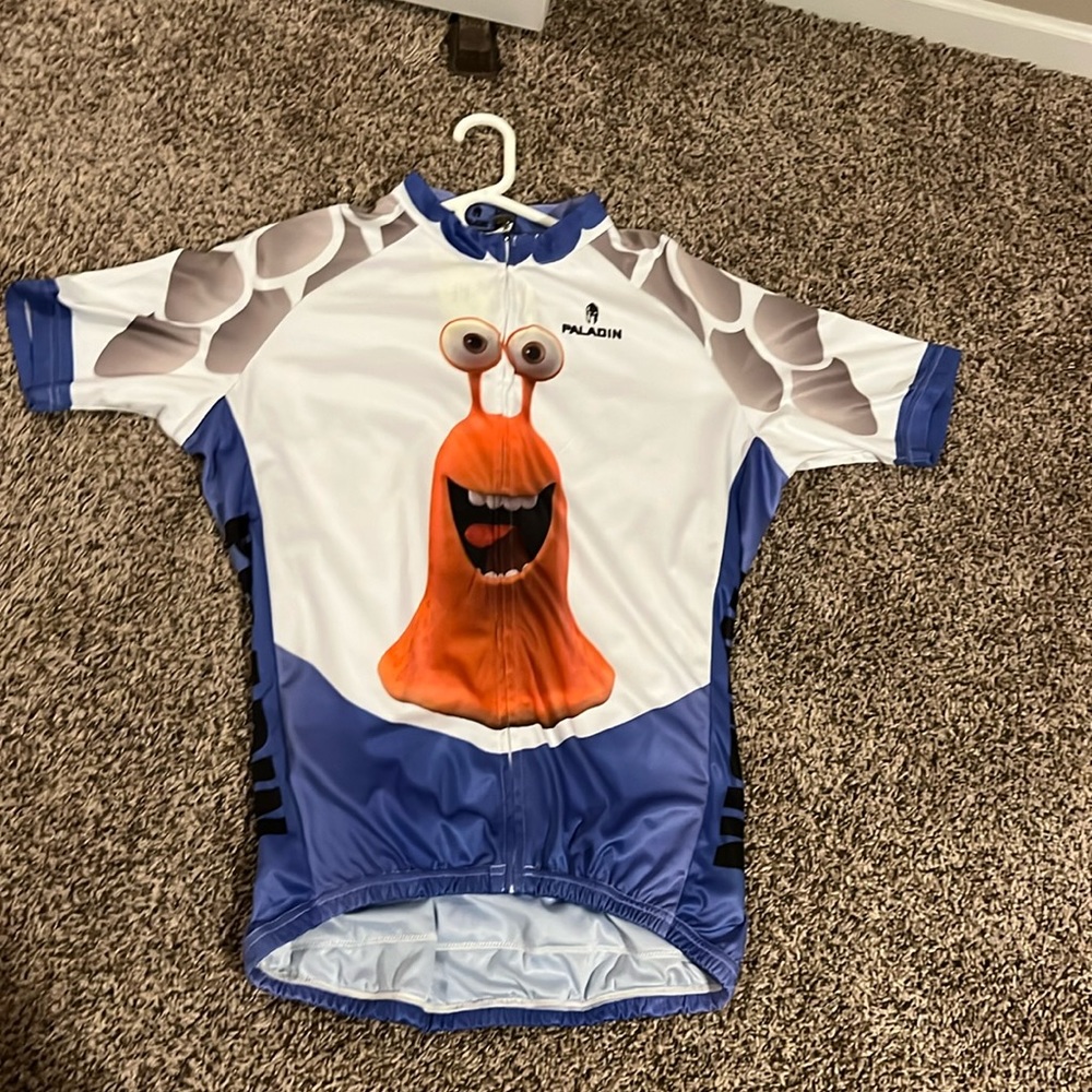 Orange Alien Head = Paladin Sport Cycling Jersey Size XXXL__BUT Fits like USA XL